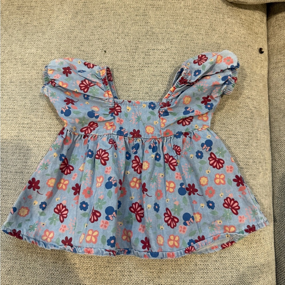 Disney Blue Floral Kids Blouse with bottoms